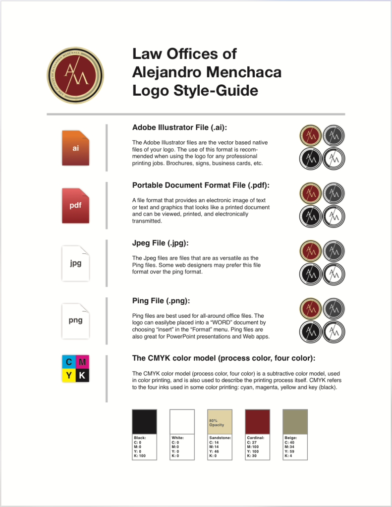 Law Offices of Alejandro Menchaca Logo Style-Guide